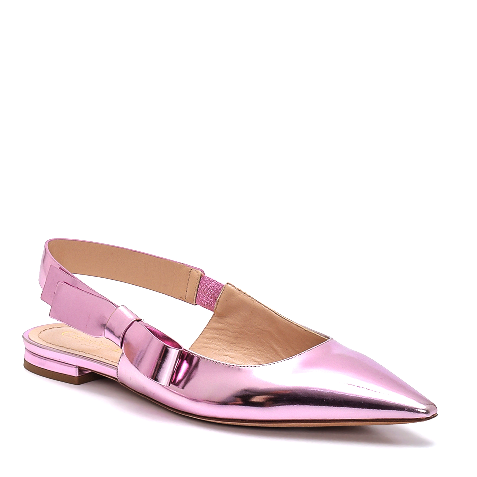 Christian Dior - Metallic Pink Slingback Ballerina Flats